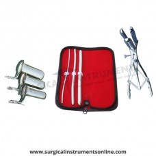 Hegar uterine dilator 3 pieces set,3-4, 7-8, 11-12, mathieu speculum, collin 3pcs